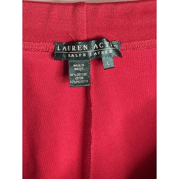 Lauren Ralph Lauren Pants Womens Size L Red Lauren Active Stretch Classic Stripe - Picture 8 of 9